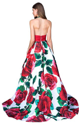 4 of 6 Sherri Hill 52084 Rose-Print