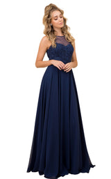 Nox Anabel Y009 Dress Navy-Blue