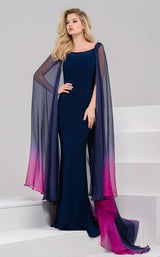 1 of 5 Jovani 50712 Navy/Fuchsia